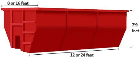 40-yard roll-off dumpster